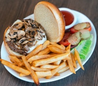 Mushroom Swiss Burger