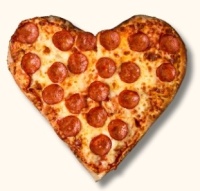 Large Heart Shaped Pizza