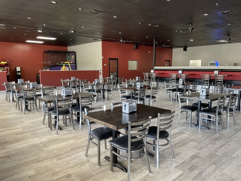 Straw Hat Pizza Grille Hageman Dining Area and Game Area