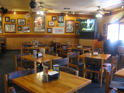 View of the dining room in the restaurant